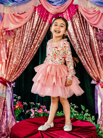 Fleur Harris Toadstool Rosy Tutu Dress - Apricot