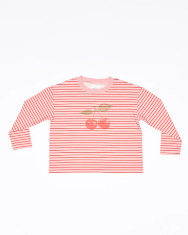 Walnut Finn Long Sleeve Tee - Cherry