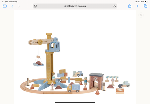 Little Dutch Crane and Train Track Set