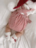 Candy Stripe Cross Back Romper Candy Stripe Cross Back Romper
