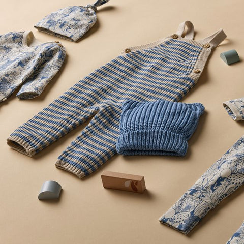 Wilson and Frenchy Frosted Blue Knitted Stripe Overall