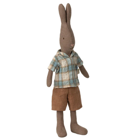 Maileg Rabbit size 2 - Brown Shirt and Shorts