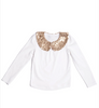 Sequin Collar Tee - Long sleeve - Y-004. Sequin Collar Tee - Long sleeve - Y-004.