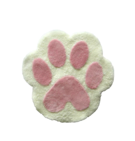 Shorn curly Pet Paw Design Rug.