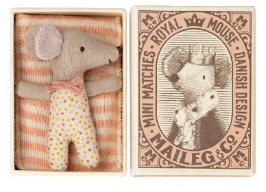Maileg Sleepy Wakey Mouse - Rose.