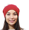Adults Wool Beanie with Raccoon Fur Pom Pom - BR17 Adults Wool Beanie with Raccoon Fur Pom Pom - BR17