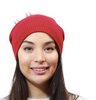 Adults Wool Beanie with Raccoon Fur Pom Pom (BR17)