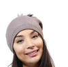Adults Wool Beanie with Raccoon Fur Pom Pom - BR17 Adults Wool Beanie with Raccoon Fur Pom Pom - BR17