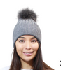 Adults Plain Wool Beanie with Raccoon Pom Pom -BR10. Adults Plain Wool Beanie with Raccoon Pom Pom -BR10.