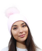 Adults Plain Wool Beanie with Raccoon Pom Pom (BR10)