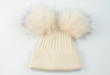 Adults Double Pom Pom Ribbed Beanie - BR55 Adults Double Pom Pom Ribbed Beanie - BR55