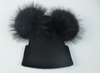 Adults Double Pom Pom Ribbed Beanie - BR55