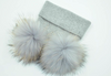 Adults Double Pom Pom Ribbed Beanie - BR55 Adults Double Pom Pom Ribbed Beanie - BR55