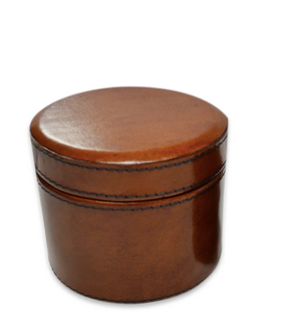 Leather Round Watch/ Trinket Box