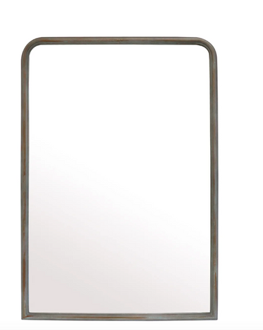 Arched Mirror with Gunmetal Iron Frame