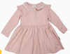 Collared Frill Dress - Dusty Pink