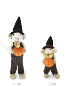 Gry & Sif Halloween Boy Mouse with Pumpkin.
