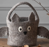 Gry & Sif Halloween Grey Owl Felted Basket Gry & Sif Halloween Grey Owl Felted Basket