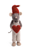 Gry & Sif Large Grey Mouse with Heart.