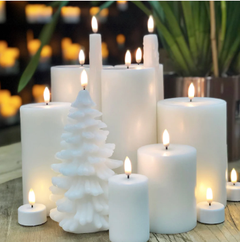 Uyuni Nordic White Christmas Tree Flameless Candles.