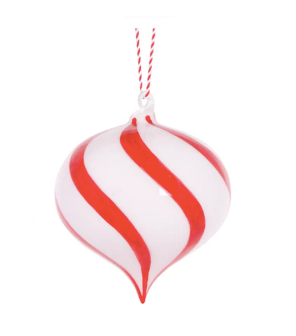 High Shine Peppermint  Christmas Baubles