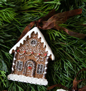 Piped Gingerbread Hanging Decorations.