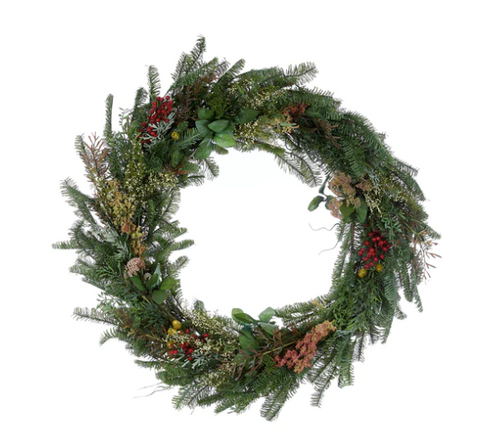 Floral Wreath with Gumnuts - AXJ002