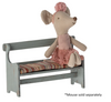 Maileg Bench for Mouse- Blue. Maileg Bench for Mouse- Blue.