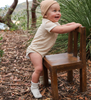 Fibre for Good - Striped Short Sleeve Bodysuit with Contrast Binding - LY068STP. Fibre for Good - Striped Short Sleeve Bodysuit with Contrast Binding - LY068STP.