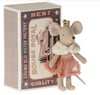 Maileg Princess Mouse in Matchbox - Little Sister Maileg Princess Mouse in Matchbox - Little Sister