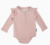 Korango Frill Collared Cotton Bodysuit. Korango Frill Collared Cotton Bodysuit.