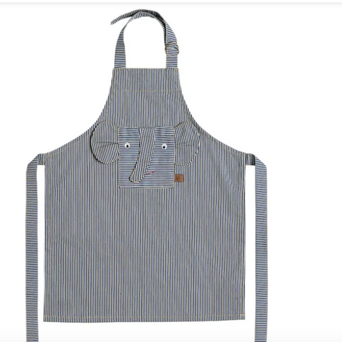 Striped Denim Elephant Kitchen Apron.