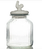 Glass Storage Cannister with Chicken Head Lid Glass Storage Cannister with Chicken Head Lid
