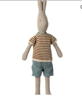 Maileg Boy Rabbit Size 3 - Knitted Shirt & Shorts.
