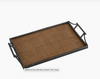 Rattan & Faux Bamboo Handle Tray Rattan & Faux Bamboo Handle Tray