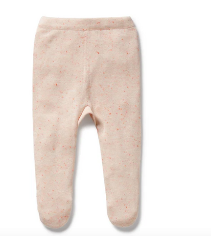 Fairy Floss Organic Knitted Legging with Feet.