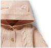 Fairy Floss Organic Knitted Cable Jacket with Hood. Fairy Floss Organic Knitted Cable Jacket with Hood.