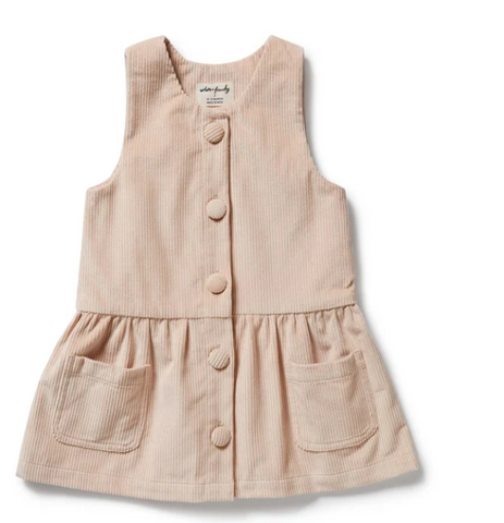 Organic Cord Dress - Rose.