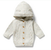 Hundreds & Thousands Organic Knitted Cable Jacket with Hood. Hundreds & Thousands Organic Knitted Cable Jacket with Hood.