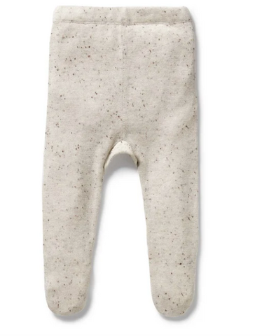 Cookie & Cream Organic Knitted Legging with Feet.