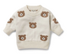 Beary Cute Organic Knitted Jacquard Jumper. Beary Cute Organic Knitted Jacquard Jumper.