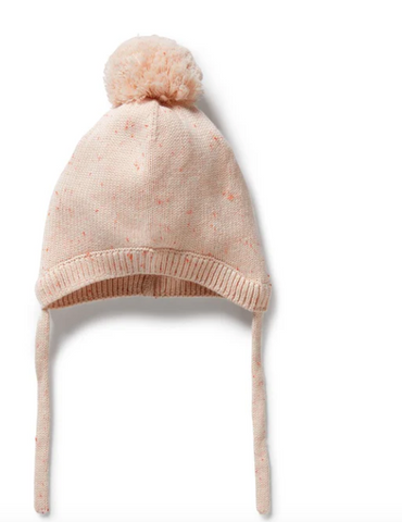 Fairy Floss Organic Knitted Bonnet.