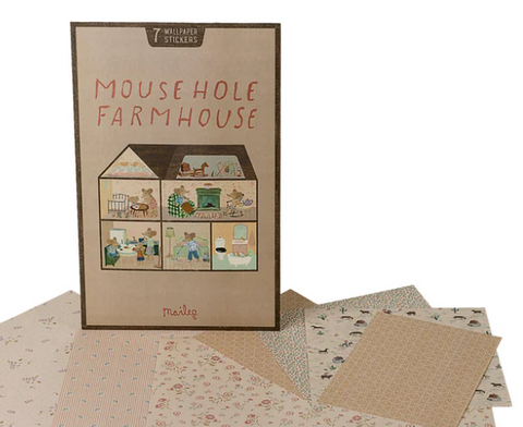 Maileg Wallpaper Mouse Farmhouse.