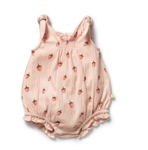 Strawberry Kisses Tie Playsuit