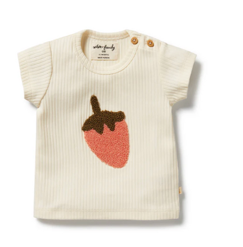 Strawberry Kisses Embroidered Tee