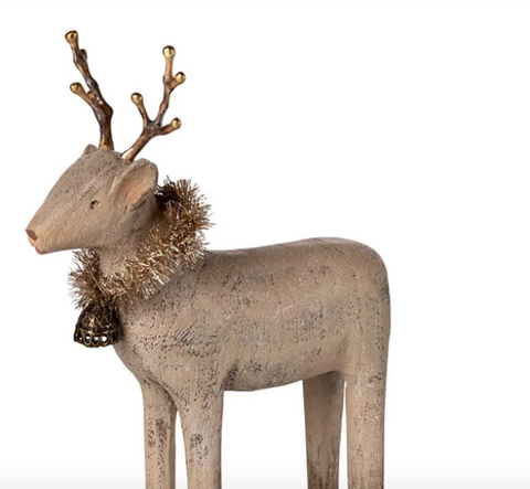 Maileg Wooden Reindeer Small Nature