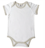 Fibre for Good - Short Sleeve Bodysuit with Contrast Binding - LY068. Fibre for Good - Short Sleeve Bodysuit with Contrast Binding - LY068.