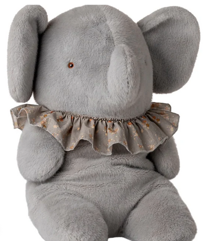 Maileg Elephant Plush Big Blue Grey
