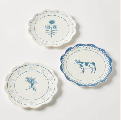 Maison Bleue Petite Plate- 3 DESIGNS