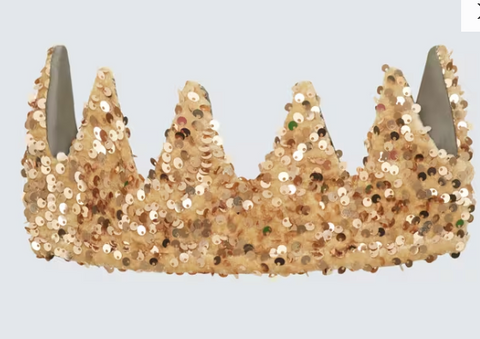 Golden Sequin Crown.